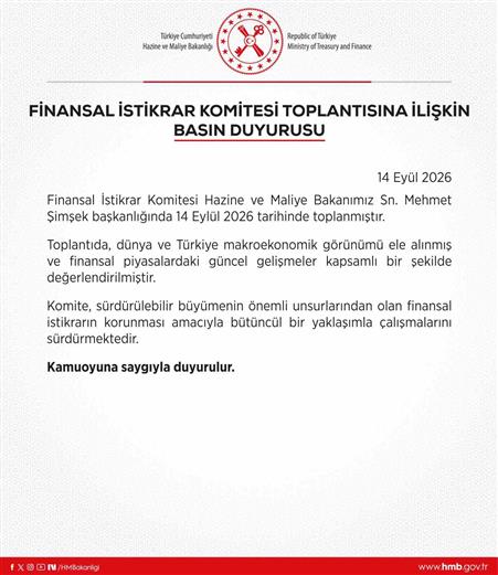 Finansal İstikrar Komitesi toplantısı gerçekleştirildi