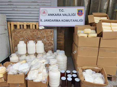 Ankara’da sahte gıda operasyonu: 838 kilogram süt ve süt ürünü ele geçirildi