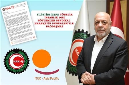 HAK-İŞ’ten ITUC-AP toplantısındaki Filistin tartışmasına ilişkin açıklama