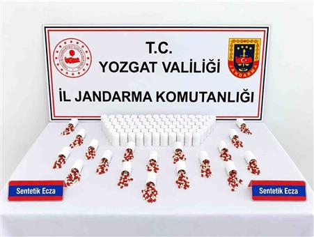 Yozgat’ta 5 bin 626 sentetik ecza hap ele geçirildi