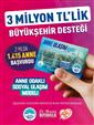 ‘Anne Ulaşım Kartı’ ile annelerin ulaşımına 3 milyon TL’lik büyükşehir desteği