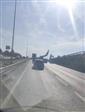 Dev rüzgar türbini kanadı trafiği yavaşlattı