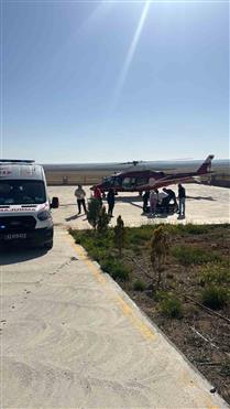 Kulu’da 70 yaşındaki hasta ambulans helikopterle sevk edildi