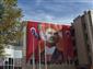 29 Ekim öncesi binalar dev Türk bayraklarıyla donatıldı