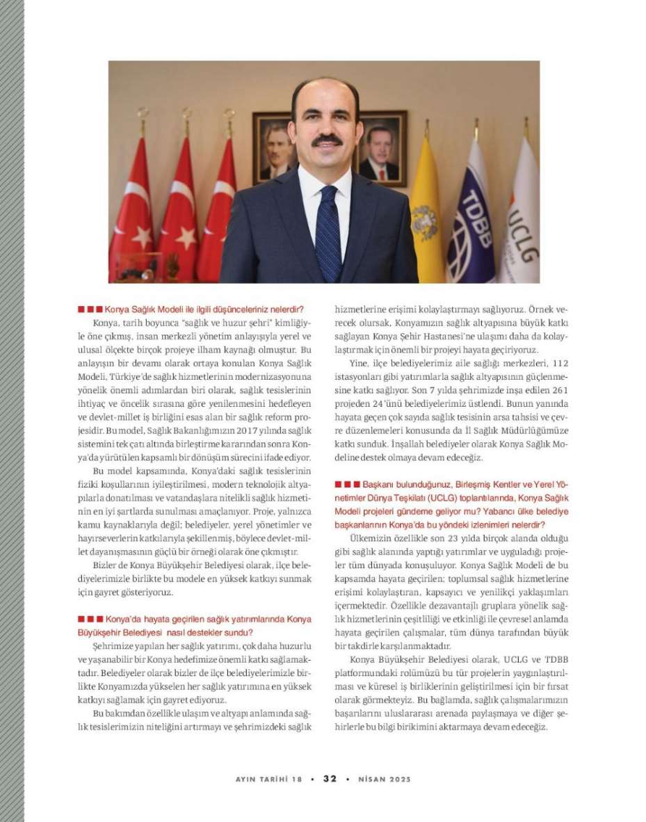 'Ayın Tarihi’nde, ‘Sağlıkta Konya Modeli’ Örnek Gösterildi