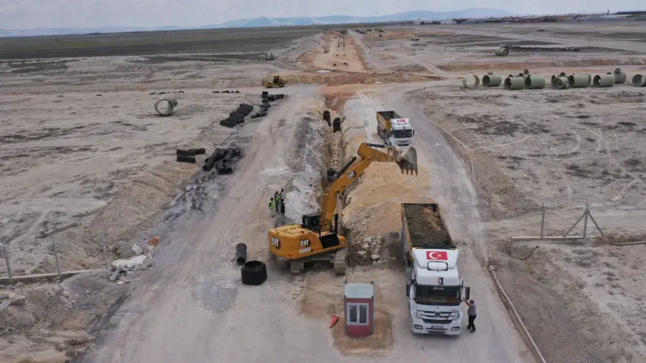 KOS 6. Kısımda Altyapı Çalışmaları Hızla Sürüyor