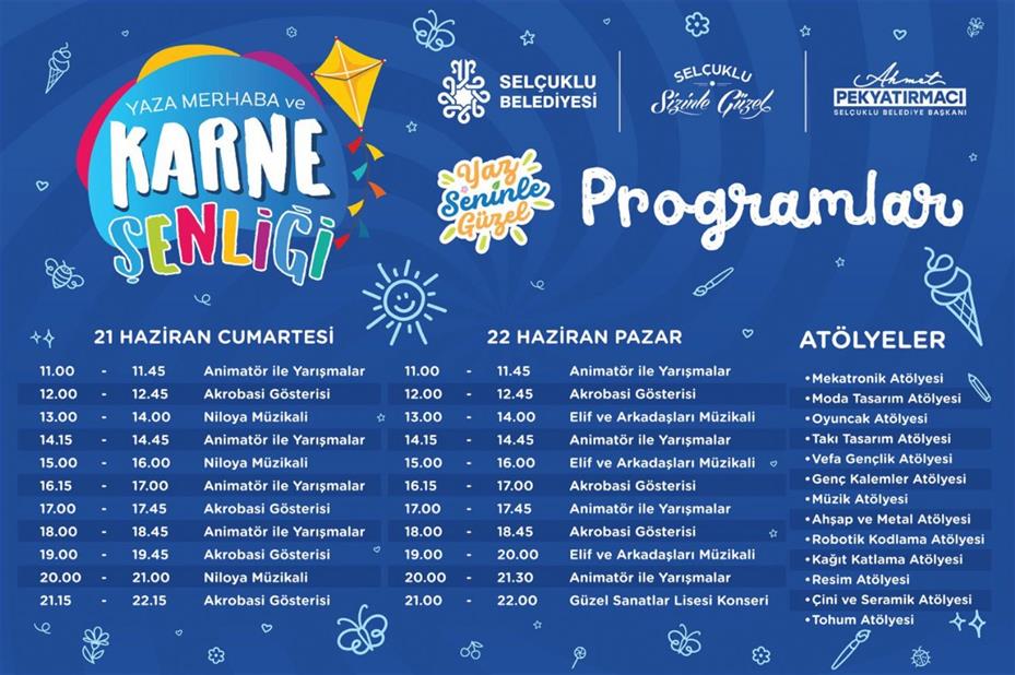 Selçuklu Belediyesi'nden Çocuklara Özel Karne Şenliği