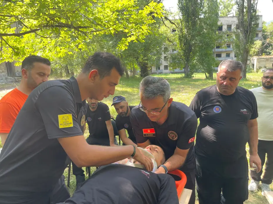 Konya İtfaiyesi, TİKA İş Birliğiyle Gürcistan'da "Doğada Arama Kurtarma Eğitimi" Düzenlendi