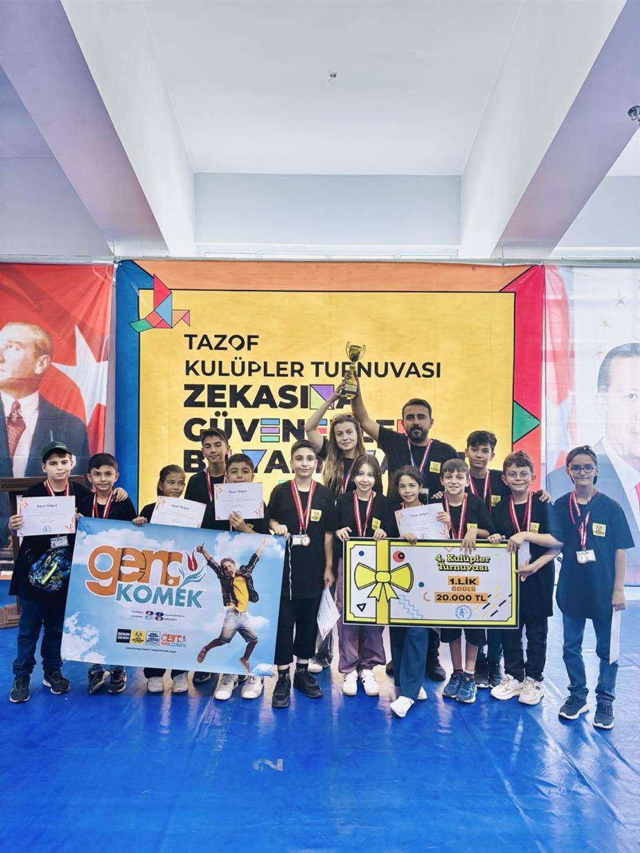 Genç Komek Öğrencileri 4.Tazof Kulüpler Turnuvası'nda Türkite Şampiyonu Oldu