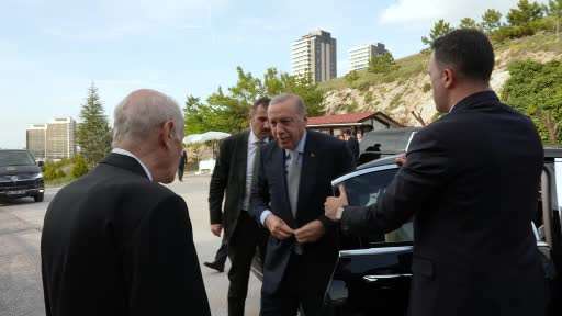 Cumhurbaşkanı Erdoğan, MHP Genel Başkanı Bahçeli ile bir araya geldi