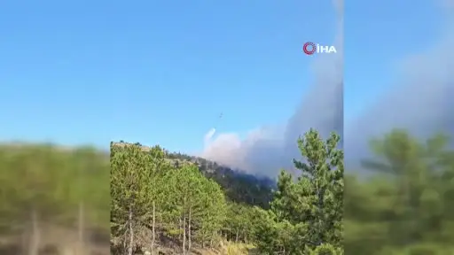 Konya’da orman yangınını söndürme çalışmaları devam ediyor