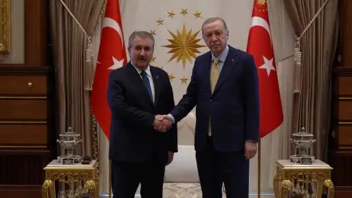 Cumhurbaşkanı Erdoğan, Büyük Birlik Partisi Genel Başkanı Mustafa Destici’yi kabul etti