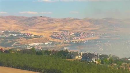 Gölbaşı’ndaki orman yangınına havadan müdahale ediliyor