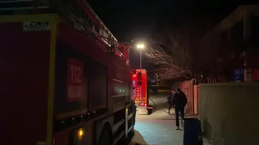 Gurbetçi aileye ait evde yangın