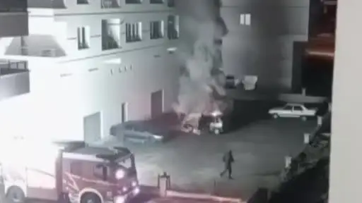 Ankara’da otoparkta araç yangını
