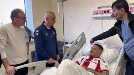 Rıza Çalımbay’dan Rey Manaj’a ziyaret