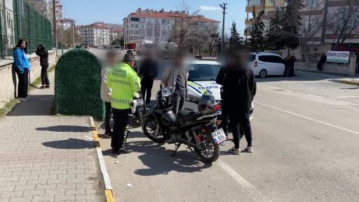 Aksaray’da polis motosikletlerin peşinde