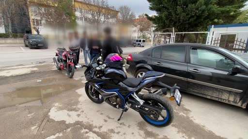 Ehliyetsiz motosiklet sürücüsüne 25 bin 956 lira ceza