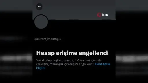 Tutuklu bulunan Ekrem İmamoğlu’nun sosyal medya platformu X hesabına erişim engeli getirildi