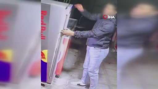 Eskişehir’de enerji içeceği hırsızlığı kameraya yansıdı