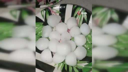 Yozgat’ta ceviz büyüklüğünde dolu yağdı