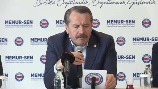 Memur-Sen Genel Başkanı Yalçın: "Memurlar için vergi yüzde 15 olarak sabitlenmeli, 3 çocuk olduğunda 10 puan aşağı çekilmeli"