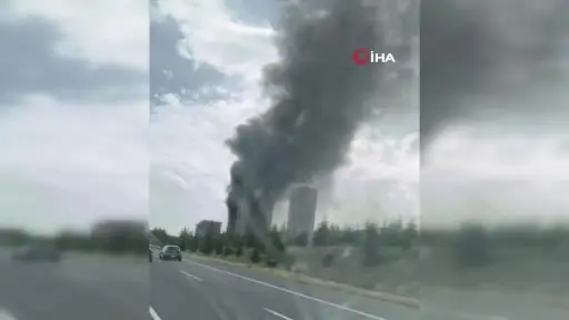Başkentte bir inşaatta yangın çıktı