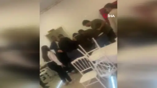 Ankara’da düğünde çıkan kavga kameralara yansıdı
