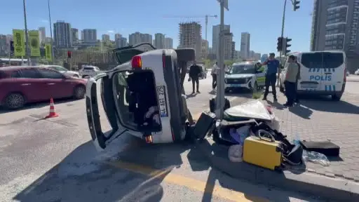 Ankara’da iki otomobil çarpıştı: 2’si bebek 6 yaralı