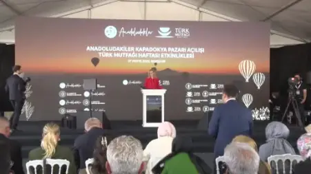 Emine Erdoğan "Anadoludakiler Kapadokya Pazarı" açılış programında konuştu