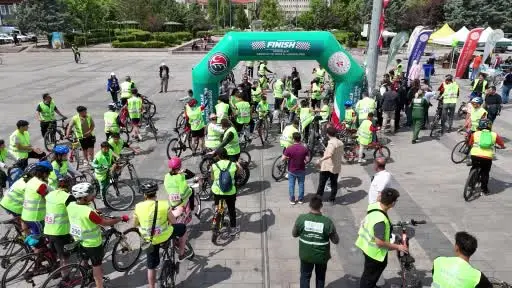 Kırıkkale’de sağlıklı yaşam için pedal çevirdiler