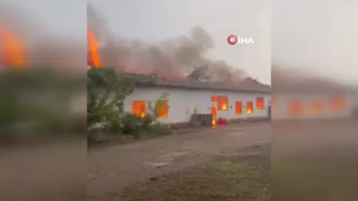 Kırşehir’de enerji firmasının deposunda yangın
