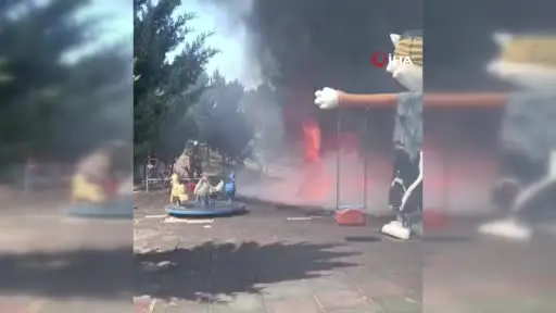 Ankara’da bir parkın 2 çocuk tarafından yakıldığı iddia edildi