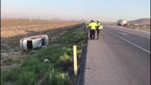 Konya’da otomobil takla attı: 3 yaralı