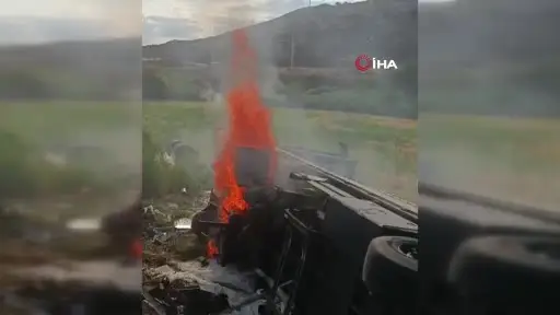 Kırıkkale’de köprüden düşen tır, 9 saat sonra alev aldı