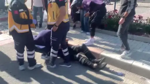 Karaman’da otomobille çarpışan motokurye yaralandı