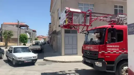 Karaman’da binadan yayılan kötü koku ekipleri harekete geçirdi