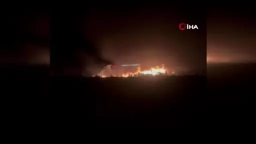 Ankara’da kaza yapan tır alev aldı