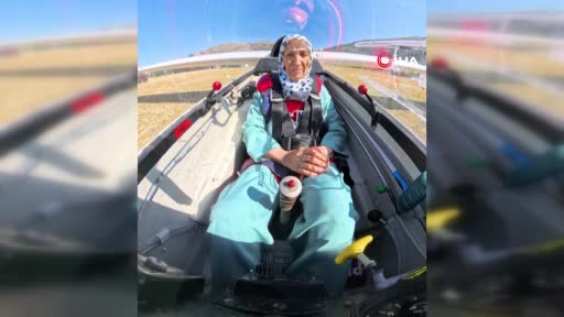 83 yaşındaki kadının huzurevinde kurduğu "uçma" hayali kokpitte 700 metreye çıkarak gerçek oldu