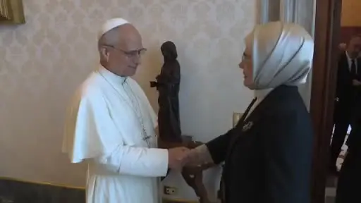 Emine Erdoğan, Papa 14. Leo ile görüştü