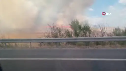 Ankara’da ekili arazide yangın