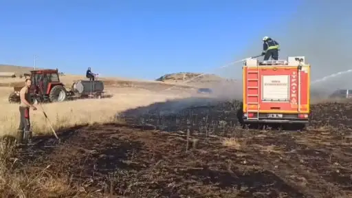 Seydişehir’de ekili arazide yangın