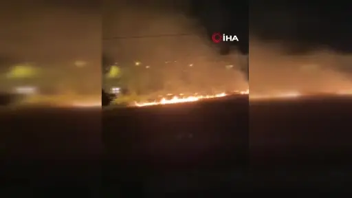 Hava fişekten çıkan yangın paniğe sebep oldu