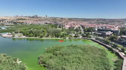 Gölbaşı Belediyesi’nden Mogan Gölü’nde müsilaj temizliği ve ilaçlama