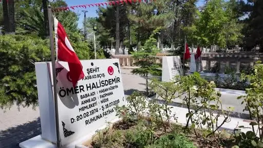 Şehit Ömer Halisdemir kabri başında anıldı