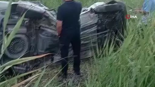 Trenin çarptığı araçta tatile gelen gurbetçi vatandaş öldü