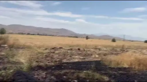 Aynı ilçede bir ekili arazi daha yandı