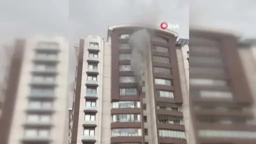 Ankara’da 14 katlı binada çıkan yangında mahsur kalan 2 kişi kurtarıldı