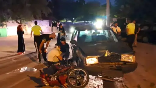 Karaman’da otomobil ile motosiklet çarpıştı: 2 yaralı