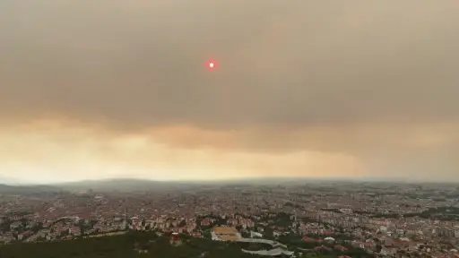 Bilecik’teki yangında Eskişehir semaları dumanla kaplandı